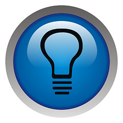 Image showing Glossy idea web icon design element. Electricity payment