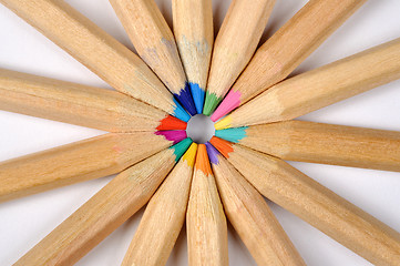 Image showing Colored Pencils Macro