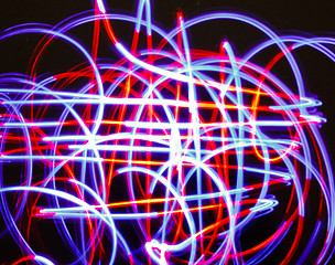 Image showing Abstract light trails