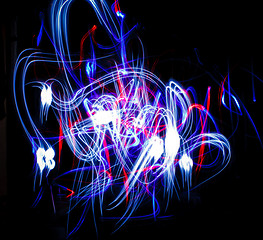 Image showing Abstract light trails