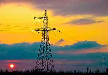 Image showing High voltage tower 