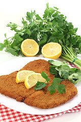 Image showing roasted Wiener Schnitzel