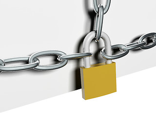 Image showing steel chain lock