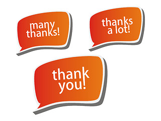 Image showing Thank you - grateful color bubbles design 