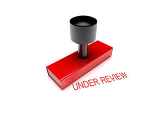 Image showing under review rubber stamp 3d illustration 