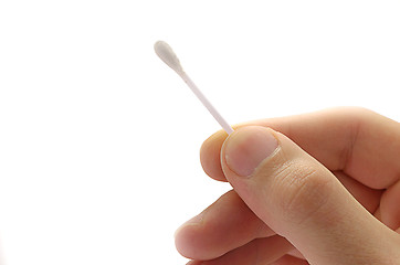 Image showing Cotton Stick in hand