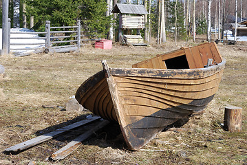 Image showing Wooden boat.