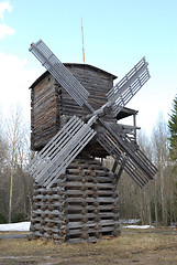 Image showing Wooden Windmill