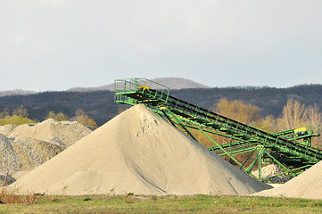 Image showing Conveyor on site at gravel pit 