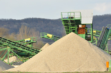 Image showing Conveyor on site at gravel pit