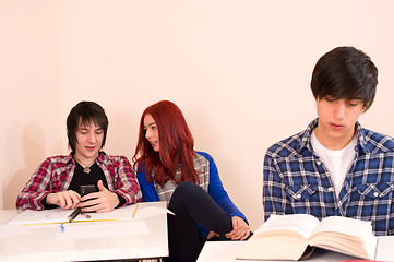 Image showing Distracted students