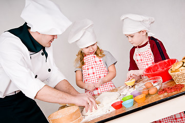 Image showing chef with children