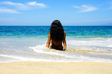 Image showing Relaxing in the Waves