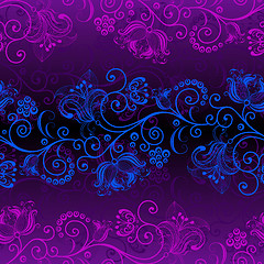 Image showing Seamless dark violet pattern