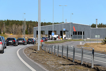 Image showing Customs control - E-6 - Svinesund