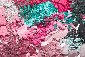 Image showing set of multicolor crushed eyeshadows