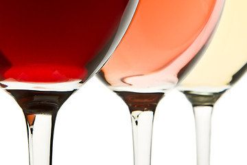 Image showing three wine glasses