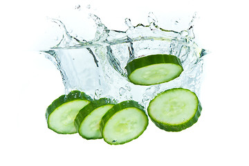 Image showing cucumber in water