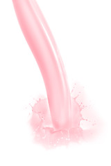 Image showing strawberry milk splash