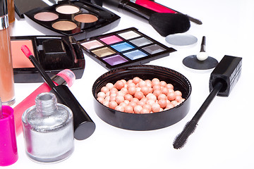 Image showing set of cosmetic makeup products