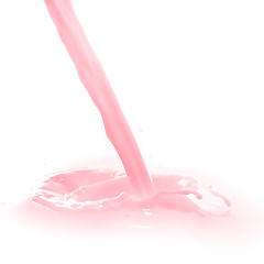 Image showing strawberry milk splash