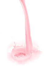 Image showing strawberry milk splash