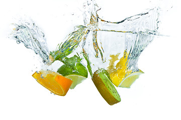 Image showing fruit splashing