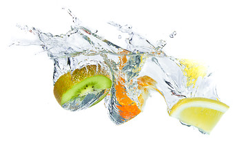 Image showing fruit splashing