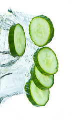 Image showing cucumber in water