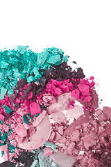 Image showing set of multicolor crushed eyeshadows