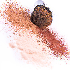 Image showing makeup brush and powder