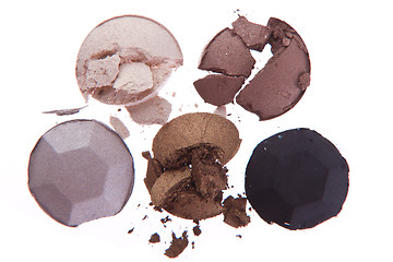 Image showing multicolored crushed eyeshadows