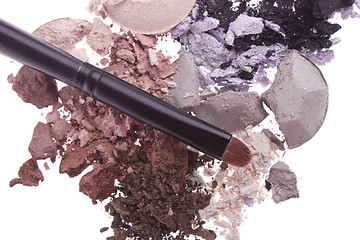 Image showing multicolored crushed eyeshadows