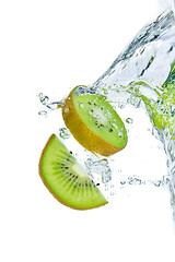 Image showing kiwi splashing