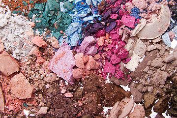 Image showing crushed eyeshadows