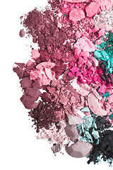 Image showing set of multicolor crushed eyeshadows