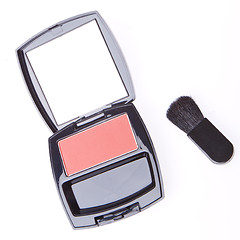 Image showing compact blush with brush