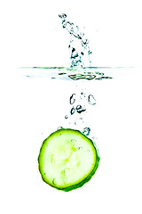 Image showing cucumber in water