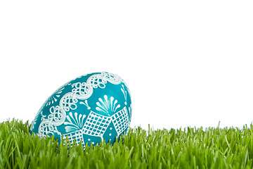 Image showing easter egg in grass