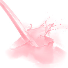 Image showing strawberry milk splash