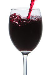 Image showing red wine glass