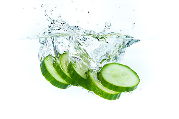 Image showing cucumber in water