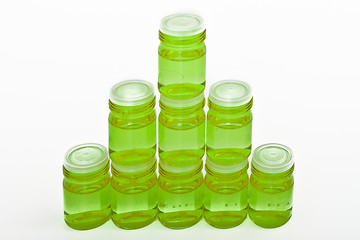 Image showing cosmetic glass containers