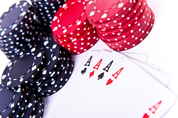 Image showing playing cards and poker chips