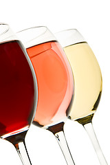 Image showing three wine glasses