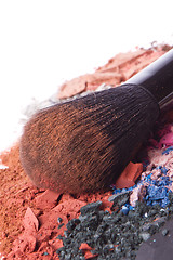 Image showing set of multicolor crushed eyeshadows