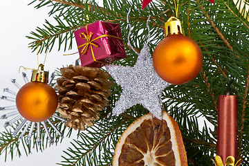 Image showing Christmas tree decorated