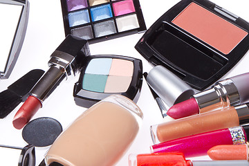 Image showing set of cosmetic makeup products