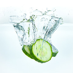 Image showing cucumber in water