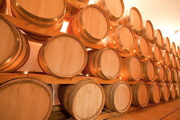 Image showing wine barrels